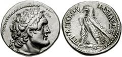 PTOLEMAIC KINGS of EGYPT. Ptolemy VI. 180-145 BC. AR Didrachm (6.76 gm). Arados mint? Estimate $300 PTOLEMAIC KINGS of EGYPT. Ptolemy VI. 180-145 BC. AR Didrachm (6.76 gm). Arados mint? Diademed head 