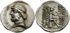 KINGS of PARTHIA. Phraates II. 132-126 BC. AR Drachm (4.28 gm). Ekbatana mint. Struck circa 128-126 BC. Estimate $300 KINGS of PARTHIA. Phraates II. 132-126 BC. AR Drachm (4.28 gm). Ekbatana mint. Str