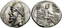 KINGS of PARTHIA. Artabanos I. Circa September/October 126 - April/May 122 BC. AR Drachm (4.03 gm). Ekbatana mint. Estimate $300 KINGS of PARTHIA. Artabanos I. Circa September/October 126 - April/May 