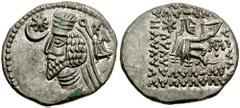 KINGS of PARTHIA. Phraatakes. 2 BC - 4 AD. Billon Drachm (3.81 gm). Mithradatkart mint. Struck circa 2 BC-2 AD. Estimate $200 KINGS of PARTHIA. Phraatakes. 2 BC - 4 AD. Billon Drachm (3.81 gm). Mithra