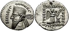 KINGS of PARTHIA. Vonones I. 8-12 AD. AR Drachm (3.60 gm). Ekbatana mint. Estimate $200 KINGS of PARTHIA. Vonones I. 8-12 AD. AR Drachm (3.60 gm). Ekbatana mint. BACILEYC ONWNHC, diademed bust left / 
