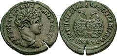 BITHYNIA, Nicaea. Caracalla. 198-217 AD. Æ 34mm (27.92 gm). Estimate $3000 BITHYNIA, Nicaea. Caracalla. 198-217 AD. Æ 34mm (27.92 gm). AVT K M AVPH ANTWNINOC AUGOU, youthful laureate and cuirassed bus