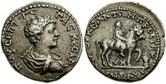 CILICIA, Seleucia ad Calycadnum. Geta, as Caesar. 198-209 AD. AR Tetradrachm (9.66 gm). Estimate $750 CILICIA, Seleucia ad Calycadnum. Geta, as Caesar. 198-209 AD. AR Tetradrachm (9.66 gm). POU CEPT G