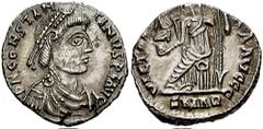 CONSTANTINE III. 407-411 AD. AR Siliqua (1.68 gm). Arelate (Arles) mint. Struck 408-411 AD. Estimate $1000 CONSTANTINE III. 407-411 AD. AR Siliqua (1.68 gm). Arelate (Arles) mint. Struck 408-411 AD. D