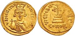 HERACLIUS CONSTANTINE. 11 January-20 April 641 AD. AV Solidus (4.35 gm). Constantinople mint. Estimate $2000 HERACLIUS CONSTANTINE. 11 January-20 April 641 AD. AV Solidus (4.35 gm). Constantinople min