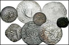 MEDIEVAL GERMAN STATES. Lot of eight AR and Æ. Lot includes the following: GERMANY, Holy Roman Empire. Otto III. 983-1002. AR Pfennig (18mm, 1.29 gm). Struck at an uncertain north German mint in the n