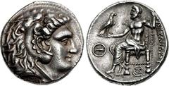 KINGS of MACEDON. Demetrios I Poliorketes. 306-283 BC. AR Tetradrachm (25.5mm, 17.15 g, 12h). In the name and types of Alexander III. Tyre mint. Struck circa 290-286 BC. Head of Herakles right, wearin