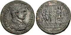 PHRYGIA, Laodicea ad Lycum. Caracalla. AD 198-217. Æ Medallion (46mm, 50.59 g, 6h). L. Aelius Pigres, third Asiarch . Struck mid-August AD 215-mid-August AD 216. A[V]T KAI M AVP • ANTΩNЄINOC, laureate