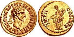 Nerva. AD 96-98. AV Aureus (19mm, 7.59 g, 5h). Rome mint. Struck AD 98. IMP NERVA CAES AVG GERM P M TR P II, laureate head right / IMP II COS IIII P P, Aequitas standing facing, head left, holding sca