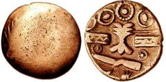 CELTIC, Britain. Cantiaci. Circa 45-40 BC. AV Quarter Stater (1.33 gm). Treelike Trophy Type. Estimate $400 CELTIC, Britain. Cantiaci. Circa 45-40 BC. AV Quarter Stater (1.33 gm). Treelike Trophy Type