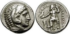 KINGS of MACEDON. Alexander III. 336-323 BC. AR Tetradrachm (17.08 gm). Amphipolis mint. Struck under Philip III, circa 322-317 BC. Estimate $250  KINGS of MACEDON. Alexander III. 336-323 BC. AR Tetra