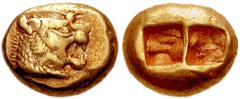 KINGS of LYDIA. Uncertain King. Circa early 6th century BC. EL Third Stater - Trite (4.76 gm). Estimate $750 KINGS of LYDIA. Uncertain King. Circa early 6th century BC. EL Third Stater - Trite (4.76 g