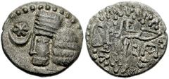 KINGS of PARTHIA. Vardanes I. 40-45 AD. Billon Drachm (3.56 gm). Mithradatkart mint. Estimate $150 KINGS of PARTHIA. Vardanes I. 40-45 AD. Billon Drachm (3.56 gm). Mithradatkart mint. Diademed bust le