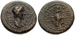 LYDIA, Hypaepa. Agrippina Jr., mother of Nero. Augusta, 50-59 AD. Æ 14mm (2.33 gm). Estimate $150 LYDIA, Hypaepa. Agrippina Jr., mother of Nero. Augusta, 50-59 AD. Æ 14mm (2.33 gm). Draped bust of Agr