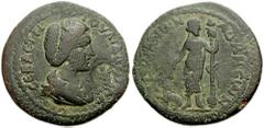 CILICIA, Adana. Julia Domna, wife of Septimius Severus. Augusta, 193-217 AD. Æ 33mm (21.29 gm). Estimate $200 CILICIA, Adana. Julia Domna, wife of Septimius Severus. Augusta, 193-217 AD. Æ 33mm (21.29
