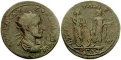 CILICIA, Epiphanea. Gordian III. 238-244 AD. Æ 35mm (24.96 gm). Dated year 306 (238/9 AD). Estimate $200 CILICIA, Epiphanea. Gordian III. 238-244 AD. Æ 35mm (24.96 gm). Dated year 306 (238/9 AD). Radi