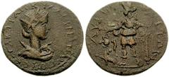 CILICIA, Lyrbe. Tranquillina, wife of Gordian III. Augusta, 241-244 AD. Æ 27mm (10.47 gm). Estimate $200 CILICIA, Lyrbe. Tranquillina, wife of Gordian III. Augusta, 241-244 AD. Æ 27mm (10.47 gm). Diad