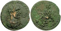 CILICIA, Mallus. Macrinus. 217-218 AD. Æ 36mm (22.21 gm). Dated year 284 (217/8 AD). Estimate $250 CILICIA, Mallus. Macrinus. 217-218 AD. Æ 36mm (22.21 gm). Dated year 284 (217/8 AD). Laureate, draped