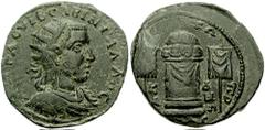 CILICIA, Seleucia ad Calycadnum. Trebonianus Gallus. 251-253 AD. Æ 28mm (13.72 gm). Estimate $200 CILICIA, Seleucia ad Calycadnum. Trebonianus Gallus. 251-253 AD. Æ 28mm (13.72 gm). Radiate, draped, a