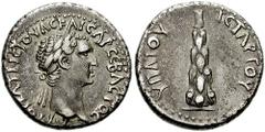 CAPPADOCIA, Caesarea. Nerva. 96-98 AD. AR Didrachm (6.74 gm). Dated COS IIII (98 AD). Estimate $200 CAPPADOCIA, Caesarea. Nerva. 96-98 AD. AR Didrachm (6.74 gm). Dated COS IIII (98 AD). Laureate head 