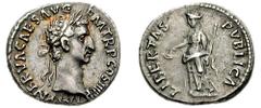 NERVA. 96-98 AD. AR Denarius (3.63 gm). Struck January-September 97 AD. Estimate $200 NERVA. 96-98 AD. AR Denarius (3.63 gm). Struck January-September 97 AD. Laureate head right / Libertas standing ha