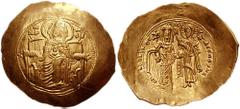 ANDRONICUS I, Comnenus. 1183-1185. AV Hyperpyron (4.18 gm). Constantinople mint. Estimate $300  ANDRONICUS I, Comnenus. 1183-1185. AV Hyperpyron (4.18 gm). Constantinople mint. The Virgin, nimbate, en