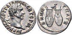 LYCIA. Trajan. AD 98-117. AR Drachm (18mm, 3.38 g, 6h). Struck AD 98-99. Laureate head right / Owl standing right, head facing, on two lyres. BMC 10; SNG von Aulock 4267. EF. Ex Helios 6 (9 March 2011