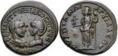 THRACE, Anchialus. Gordian III, with Tranquillina. AD 238-244. Æ (27mm, 12.14 g, 12h). Confronted busts of Gordian III right, laureate, draped, and cuirassed, and Tranquillina left, draped and wearing
