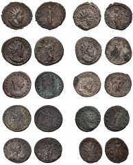 ROMAN. Imperial. Lot of ten (10) Antoniniani from Postumus to Numerian. Includes: Postumus (5) // Claudius II Gothicus (2) // Aurelian // Probus // Numerian. Average Near VF to VF, some roughness and 