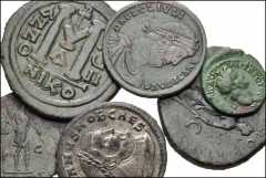 ROMAN. Imperial. Lot of six (6) bronzes form Nero to Julian II. Includes: Nero. Æ Semis // Trajan. Æ Sestertius // Marcus Aurelius, as Caesar. Æ As // Galerius. Æ Follis // Julian II. Æ. Lot also incl