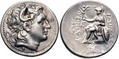KINGS of THRACE, Macedonian. Lysimachos. 305-281 BC. AR Tetradrachm (29mm, 16.90 g, 12h). Magnesia ad Maeandrum mint. Struck 297/6-282/1 BC. Diademed head of the deified Alexander right, with horn of 