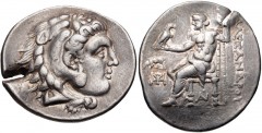 MYSIA, Parion. Circa 280-275 BC. AR Tetradrachm (30mm, 16.88 g, 2h). In the name and types of Alexander III of Macedon. Head of Herakles right, wearing lion skin / Zeus Aëtophoros seated left; in left