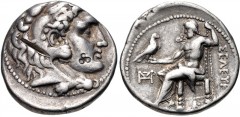 SELEUKID KINGS of SYRIA. Seleukos I Nikator. 312-281 BC. AR Tetradrachm (26mm, 16.88 g, 1h). In the types of Alexander III of Macedon. Seleukeia on the Tigris I mint. Struck circa 300-281 BC. Head of 