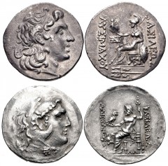 GREEK. Northern Greece. Lot of two (2) AR Tetradrachms of Byzantion and Mesambria. Includes: THRACE, Byzantion. AR Tetradrachm. In the name and types of Lysimachos // THRACE, Mesambria. AR Tetradrachm