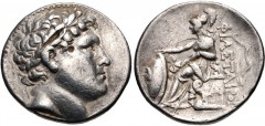 KINGS of PERGAMON. Eumenes I. 263-241 BC. AR Tetradrachm (29mm, 17.06 g, 1h). Struck circa 263-255/0. Laureate head of Philetairos right / Athena seated left, with spear at side, supporting shield wit