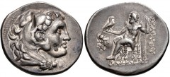 SELEUKID KINGS of SYRIA. Antiochos I Soter. 281-261 BC. AR Tetradrachm (31mm, 17.10 g, 1h). Pergamon mint. Struck under Philetairos in the name of Seleukos I, circa 279-274 BC. Head of Herakles right,