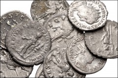 ROMAN. Imperial. Lot of ten (10) AR Antoniniani from Gordian III to Trajan Decius. Includes: Gordian III (7) // Philip I (2) // Trajan Decius. Fine to Near VF, porous, flan cracks. LOT SOLD AS IS, NO 