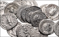 ROMAN. Imperial. Lot of fifty-nine (59) AR Antoniniani from Gordian III to Valerian. Includes: various types and rulers, but majority of lot comprised of issues of Gordian III and Philip I. VF to Good