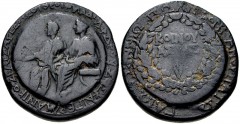 LYDIA, Sardis. Germanicus, with Drusus. Caesar, 15 BC-AD 19. Æ (26mm, 14.95 g, 1h). Originally struck circa AD 23-26. Restruck under Asinius Pollio, proconsul, circa AD 28-29. Drusus and Germanicus se