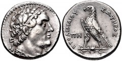 PTOLEMAIC KINGS of EGYPT. Ptolemy VI Philometor. First sole reign, 180-170 BC. AR Tetradrachm (26mm, 14.24 g, 12h). Uncertain Cypriot or Phoenician mint. Dated year 88 (175/4 BC?). Diademed head of Pt