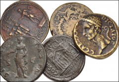 MODERN REPLICAS. Roman Imperial. Lot of five (5) ‘Paduan’ copies of Æ Sestertii. Includes: Pompey the Great // Julius Caesar // Divus Augustus // Galba // Otho. All later casts. Fine to VF. LOT SOLD A