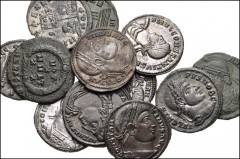 ROMAN. Imperial. Lot of twelve (12) bronze coins from Probus to Julian II. Includes: Probus. Antoninianus // Constantine I. Æ Follis (7) // Constantine II. Æ Follis // Crispus. Æ Follis // Julian II. 