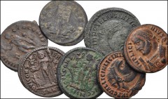 ROMAN. Imperial. Lot of fifteen (15) Æ Folles of Licinius I and II. Includes: Licinius I (6) // Licinius II (6). Fine to VF, roughness. LOT SOLD AS IS, NO RETURNS. Fifteen (15) coins in lot.