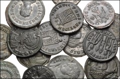 ROMAN. Imperial. Lot of sixteen (16) bronze coins from Diocletian to Constantius II. Includes: Diocletian. Æ Radiate Fraction // Licinius I. Æ Follis (4) // Constantine I. Æ Follis (3) // City Commemo