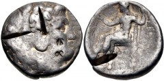 KINGS of MACEDON. Philip III Arrhidaios. 323-317 BC. AR Tetradrachm (25mm, 17.05 g, 10h). In the name of Alexander III. Susa mint. Struck under Koinos, circa 322-320 BC. Head of Herakles right, wearin