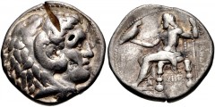 KINGS of MACEDON. Antigonos I Monophthalmos. As Strategos of Asia, 320-306/5 BC. AR Tetradrachm (26mm, 16.85 g, 6h). In the name and types of Alexander III. Babylon mint. Struck under Peithon, circa 3
