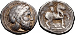 EASTERN EUROPE, Imitations of Philip II of Macedon. Circa mid to late 3rd century BC. AR Tetradrachm (25mm, 13.40 g, 4h). Huşi-Vovrişsti (Dacian-Moldavien) type. Laureate head of Zeus right / Youth on