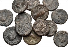 ROMAN. Provincial. Lot of forty (40) Alexandrian potin tetradrachms. Includes: A nice selection of 3rd century ranging from Severus Alexander to the Tetrarchy. Fine to VF, some with corrosion and/or l