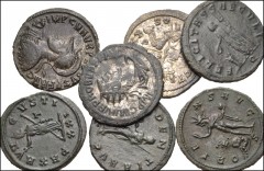 ROMAN. Imperial. Lot of seven (7) antoniniani from Aurelian to Carus. Includes: Aurelian // Tacitus // Probus (4) // Carus. Average VF, a couple with silvering, several with light smoothing. LOT SOLD 