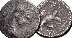 ROMAN. Provincial. Lot of two (2) tetradrachms of Gadara. Syrian Decapolis, Gadara. BI Tetradrachm. Includes: Caracalla // Macrinus. VG to Fine, porosity and deposits. LOT SOLD AS IS, NO RETURNS. Two 